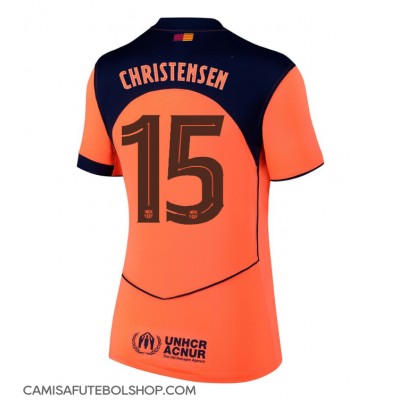 Camisa de time de futebol Barcelona Andreas Christensen #15 Replicas 3º Equipamento Feminina 2025-26 Manga Curta Camisa de time de futebol Barcelona Andreas Christensen #15 Replicas 3º Equipamento Feminina 2025-26 Manga Curta